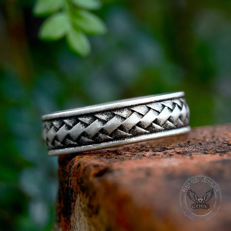 Retro Braided Stainless Steel Band Ring sold by GTHIC product image thumbnail 4
