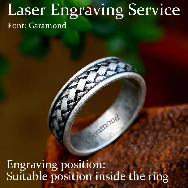 Retro Braided Stainless Steel Band Ring sold by GTHIC product image thumbnail 5