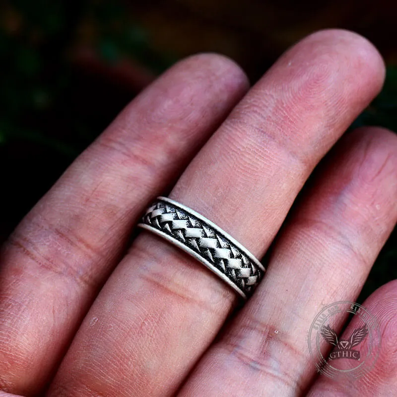 Retro Braided Stainless Steel Band Ring sold by GTHIC product image thumbnail 2