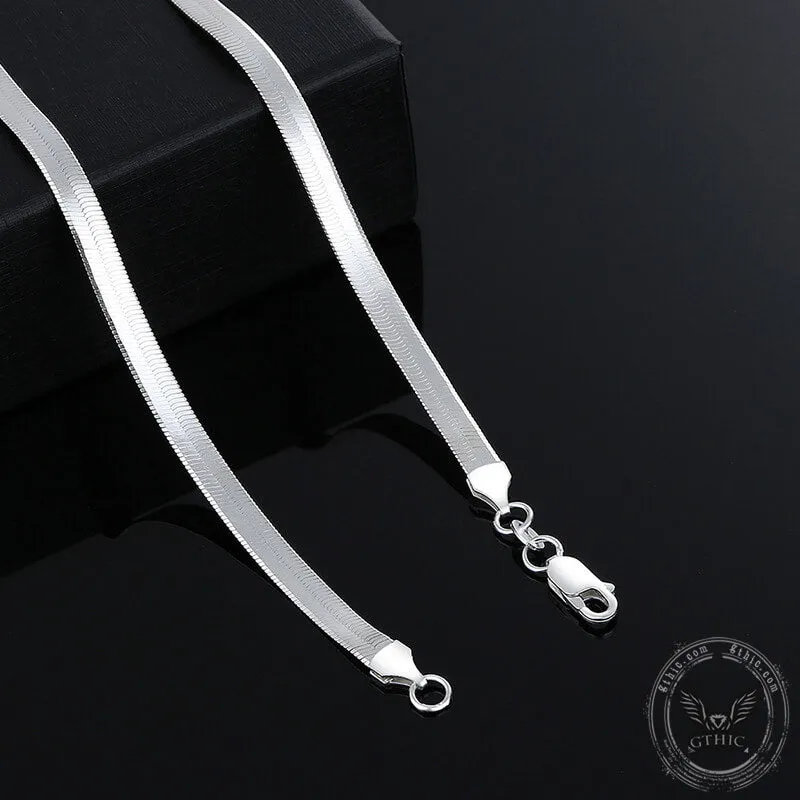 Flat Snake Chain Sterling Silver Necklace sold by GTHIC product image thumbnail 3