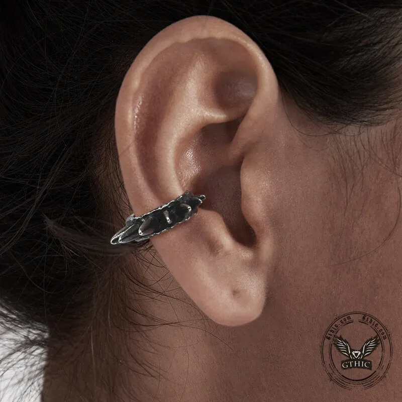 Punk Rivets Stainless Steel Skull Ear Cuffs sold by GTHIC product image thumbnail 5