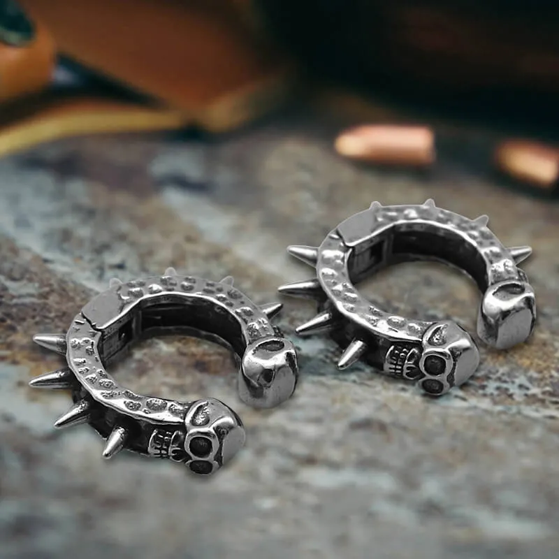 Punk Rivets Stainless Steel Skull Ear Cuffs sold by GTHIC product image thumbnail 3