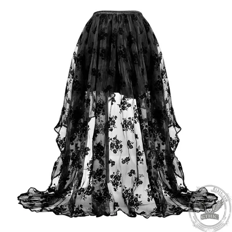 Irregular Lace Gothic Wedding Skirt sold by GTHIC product image thumbnail 3