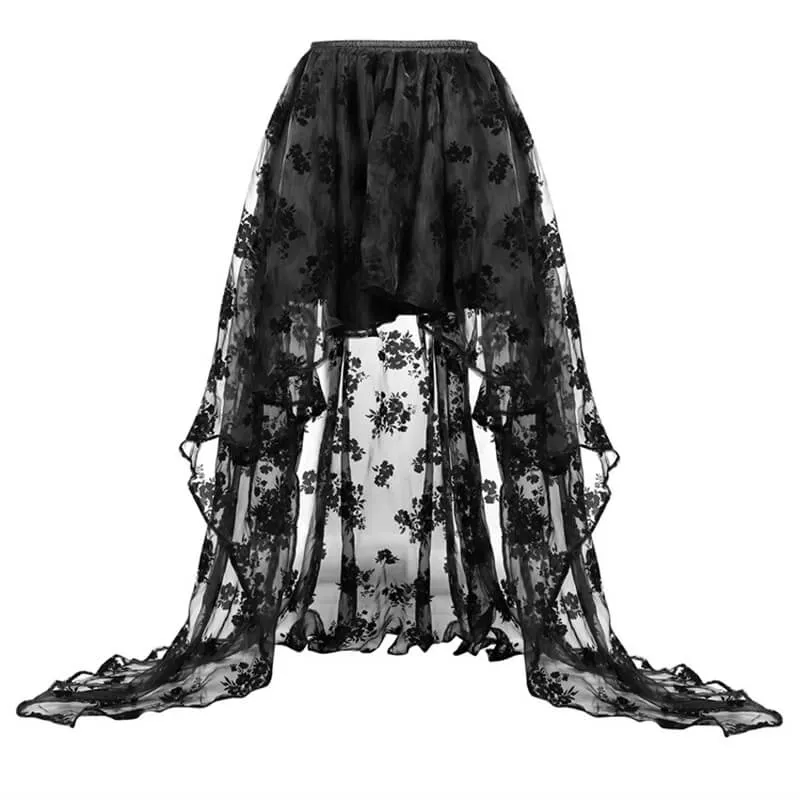 Irregular Lace Gothic Wedding Skirt sold by GTHIC