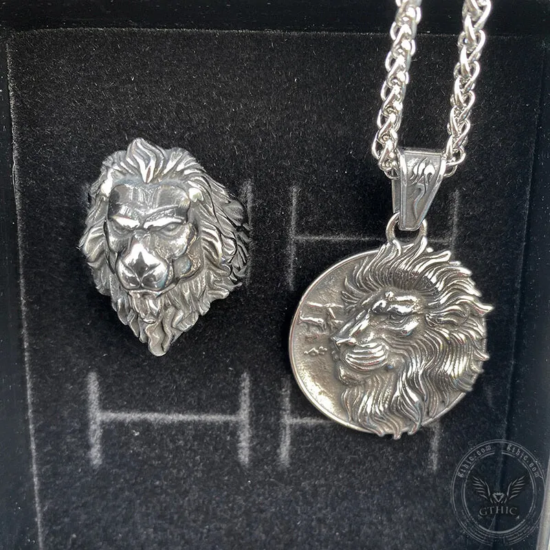 3 Pcs Majestic Lion Stainless Steel Jewelry Set sold by GTHIC product image thumbnail 2