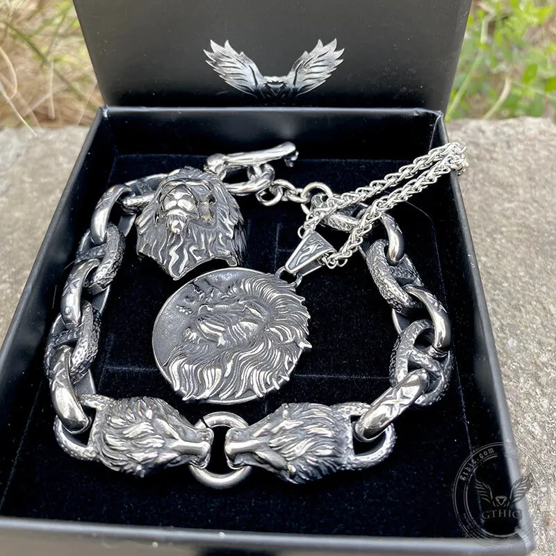 3 Pcs Majestic Lion Stainless Steel Jewelry Set sold by GTHIC product image thumbnail 3