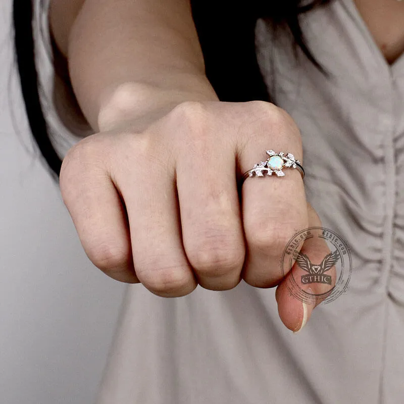 Nature Vine Opal Sterling Silver Ring sold by GTHIC product image thumbnail 2