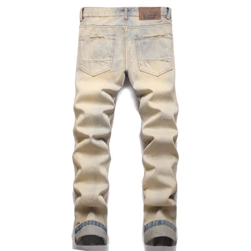 Punk Ripped Patch Cotton Men's Pants sold by GTHIC product image thumbnail 5