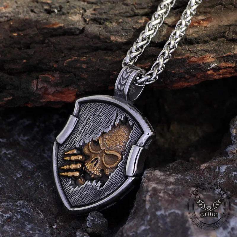 Gothic Skull Vampire Stainless Steel Necklace sold by GTHIC product image thumbnail 5