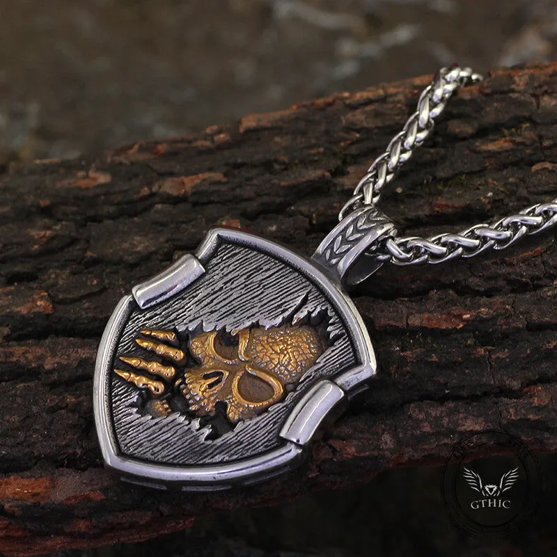 Gothic Skull Vampire Stainless Steel Necklace sold by GTHIC product image thumbnail 4