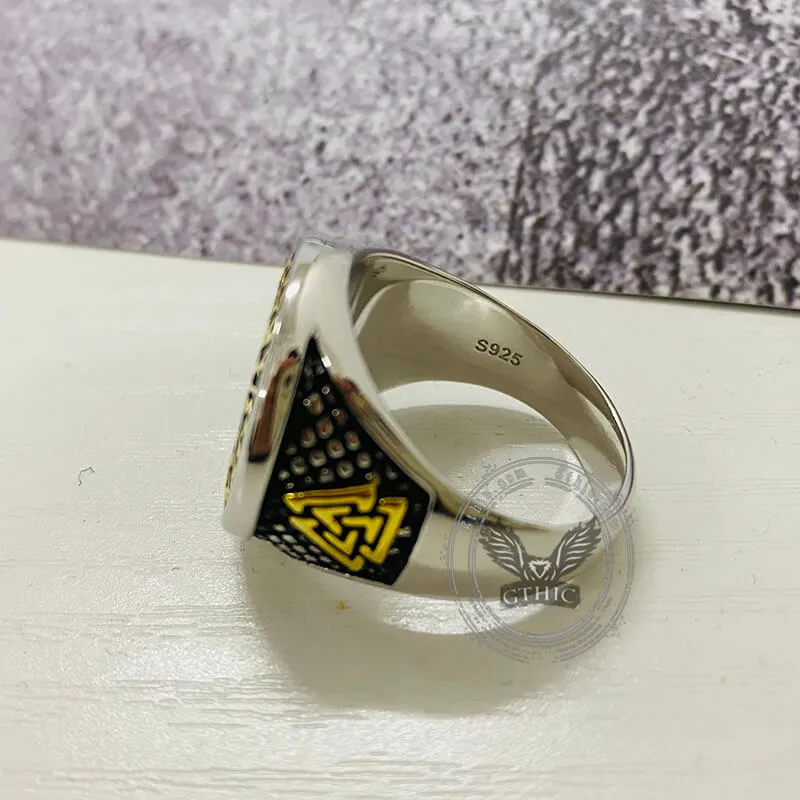 Futhark Runes Compass Sterling Silver Viking Ring sold by GTHIC product image thumbnail 5
