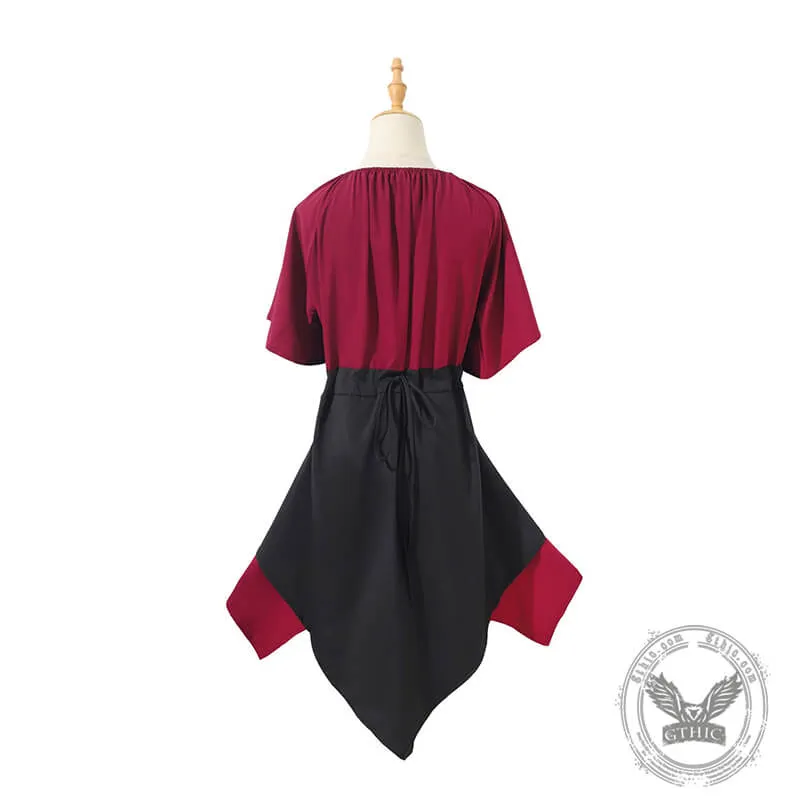 Vintage Renaissance Lace-Up Irregular Hem Mini Dress sold by GTHIC product image thumbnail 5