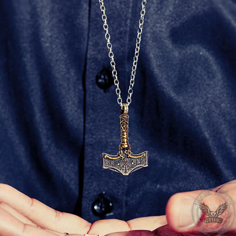 Nordic Thor’s Hammer Sterling Silver Viking Pendant sold by GTHIC product image thumbnail 2