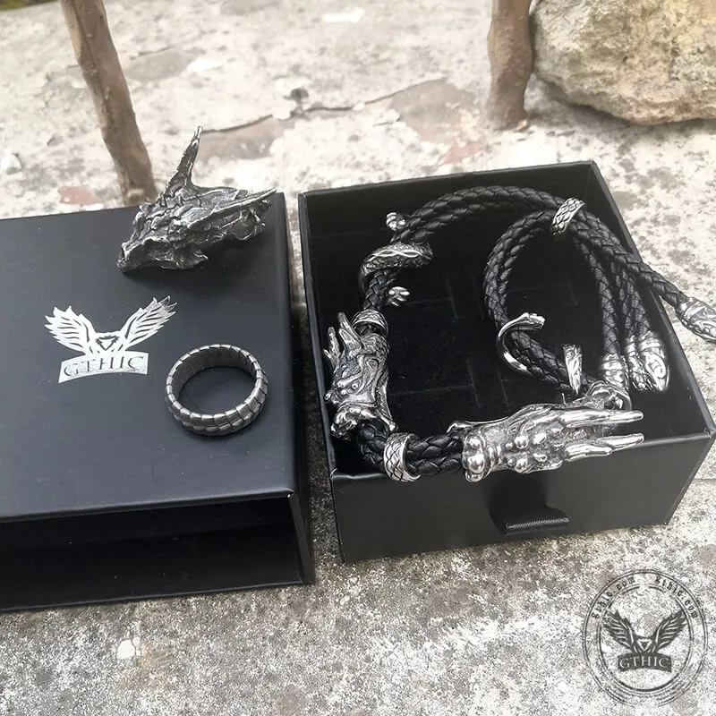 3 Pcs Gothic Dragon Spine Ring Jewelry Set sold by GTHIC product image thumbnail 2