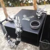 3 Pcs Gothic Dragon Spine Ring Jewelry Set sold by GTHIC