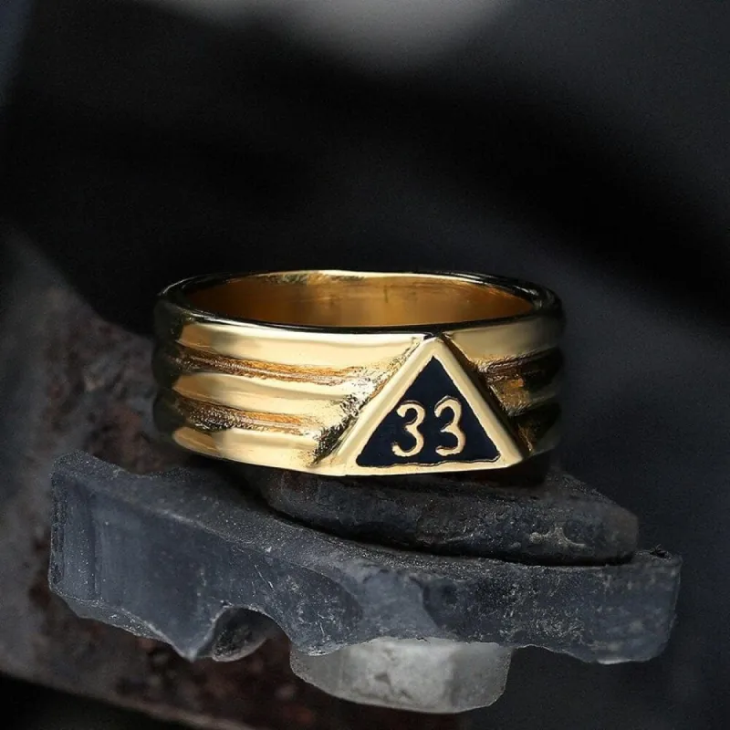 Angel Number 33 Stainless Steel Ring sold by GTHIC