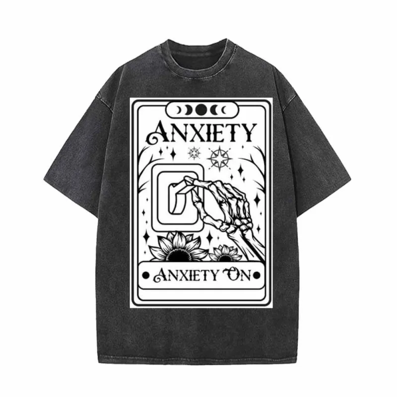 Funny Skeleton Tarot Card Vintage Washed T-shirt Vest Top sold by GTHIC