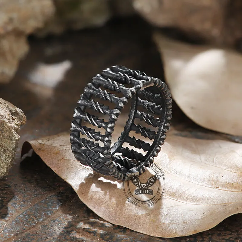 Skull Bone Stainless Steel Band Ring sold by GTHIC product image thumbnail 4