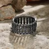 Skull Bone Stainless Steel Band Ring sold by GTHIC