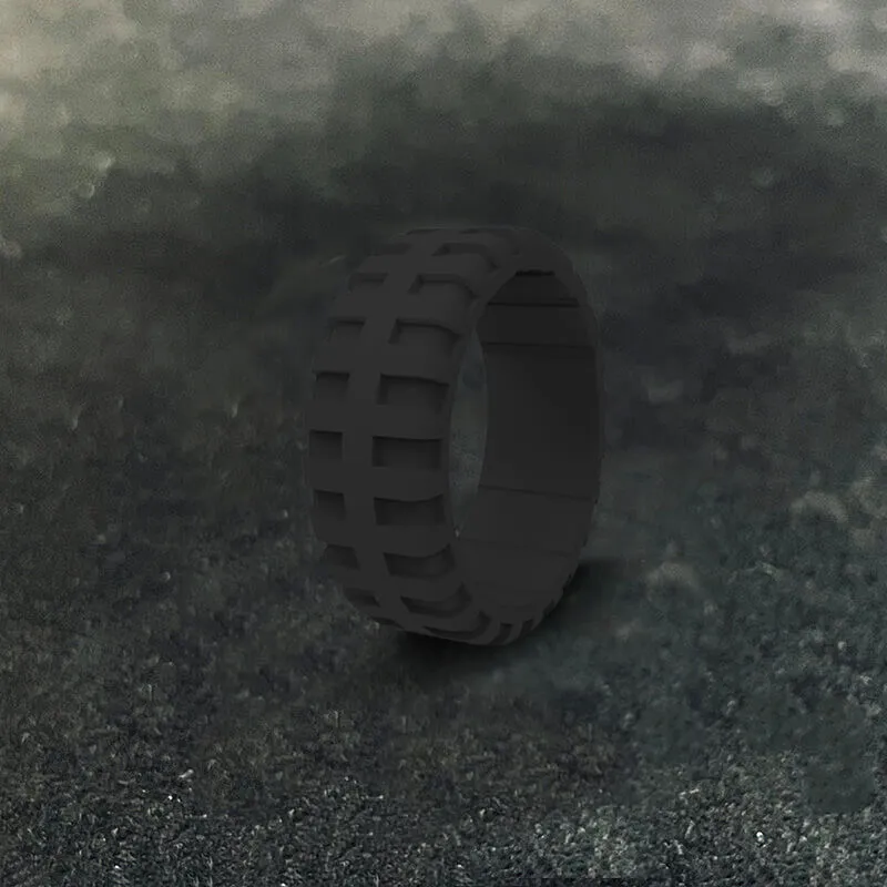 Simple Tire Pattern Silicone Ring sold by GTHIC product image thumbnail 3