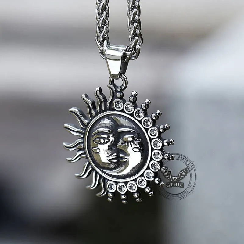 Sun And Moon Face Stainless Steel Pendant sold by GTHIC product image thumbnail 5