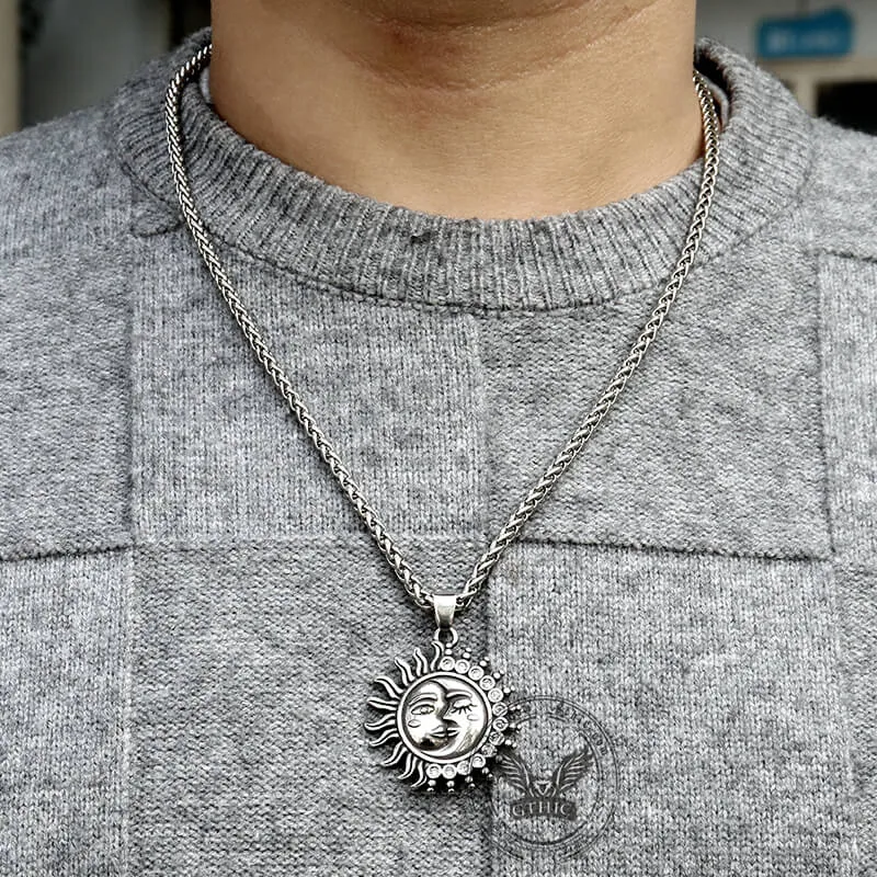 Sun And Moon Face Stainless Steel Pendant sold by GTHIC product image thumbnail 2