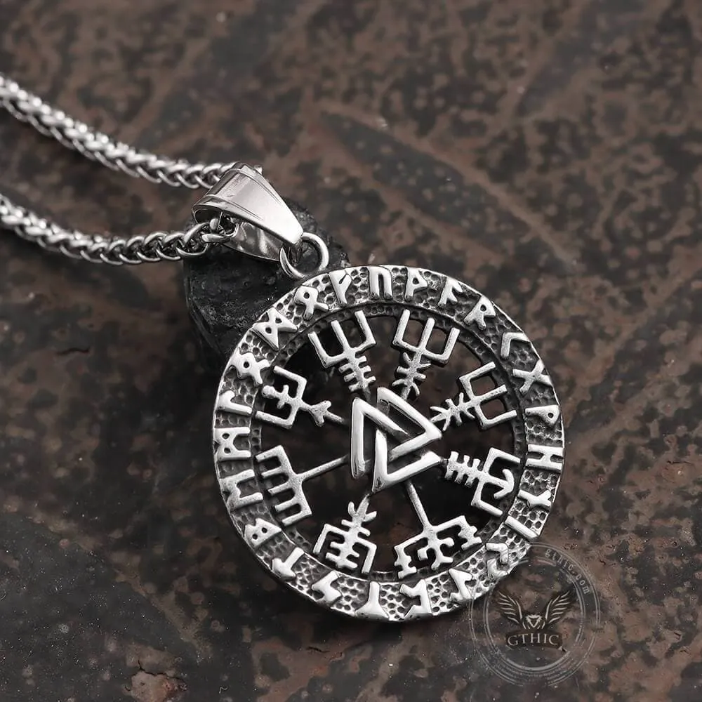 Triangle Valknut Compass Stainless Steel Viking Pendant sold by GTHIC product image thumbnail 5