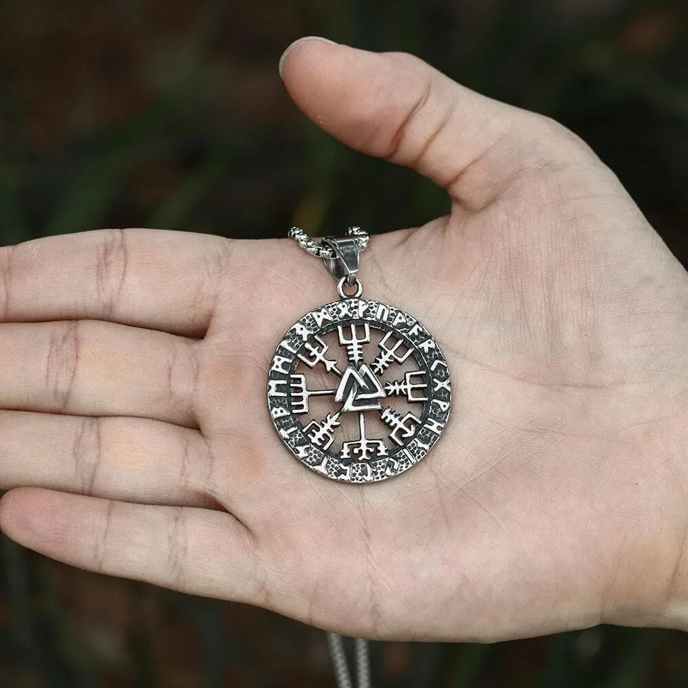 Triangle Valknut Compass Stainless Steel Viking Pendant sold by GTHIC product image thumbnail 4