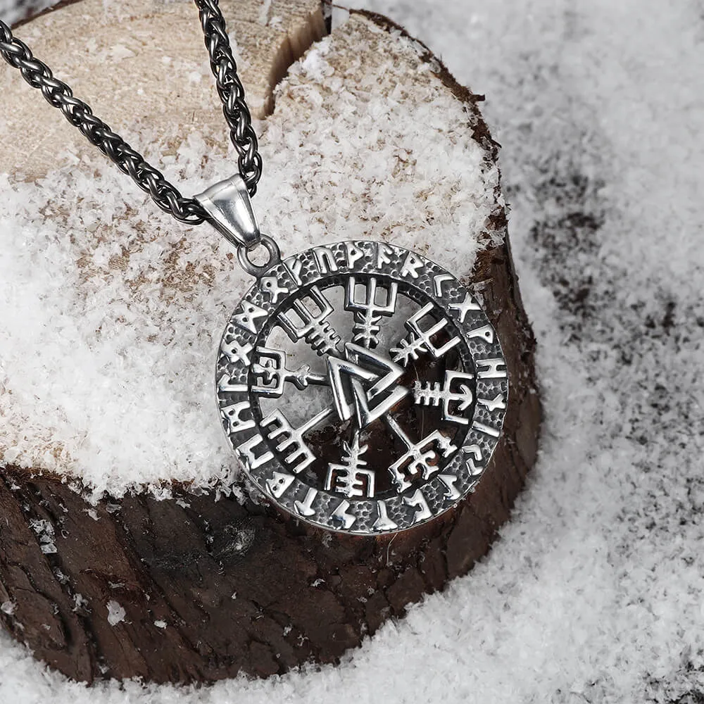 Triangle Valknut Compass Stainless Steel Viking Pendant sold by GTHIC product image thumbnail 3