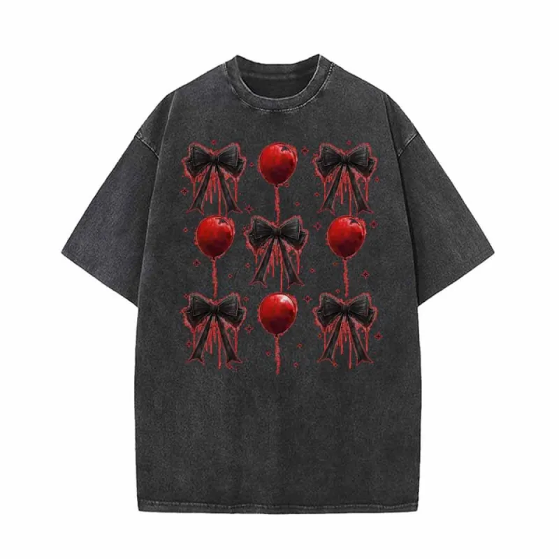 Bloody Bow And Balloon Vintage Washed T-shirt sold by GTHIC