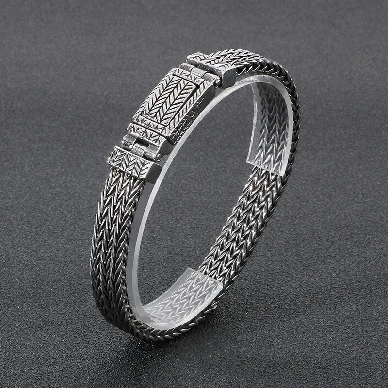 Simple Wheat Braided Stainless Steel Bracelet sold by GTHIC product image thumbnail 3
