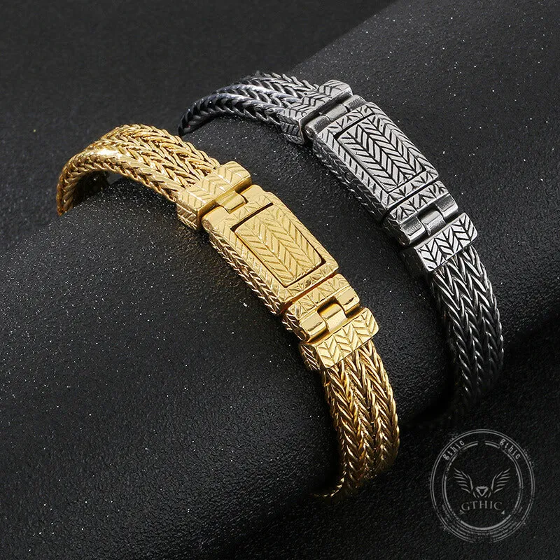 Simple Wheat Braided Stainless Steel Bracelet sold by GTHIC
