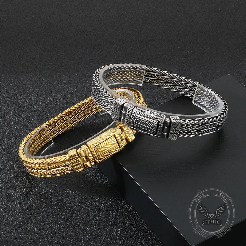 Simple Wheat Braided Stainless Steel Bracelet sold by GTHIC product image thumbnail 5