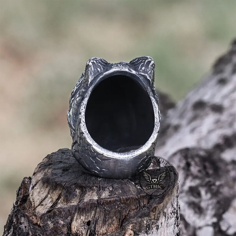 Fenrir Wolf Stainless Steel Viking Ring sold by GTHIC product image thumbnail 5