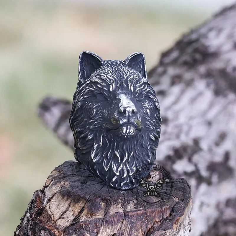 Fenrir Wolf Stainless Steel Viking Ring sold by GTHIC product image thumbnail 4