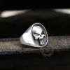 Punk Designed Skull Head Stainless Steel Ring sold by GTHIC
