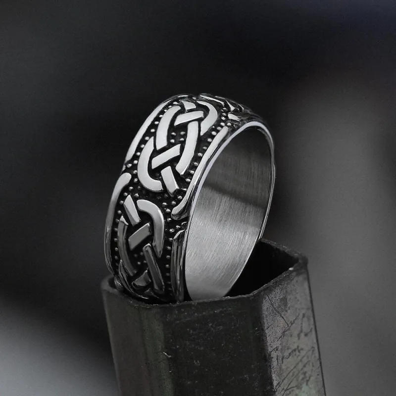Retro Celtic Knots Stainless Steel Viking Ring sold by GTHIC