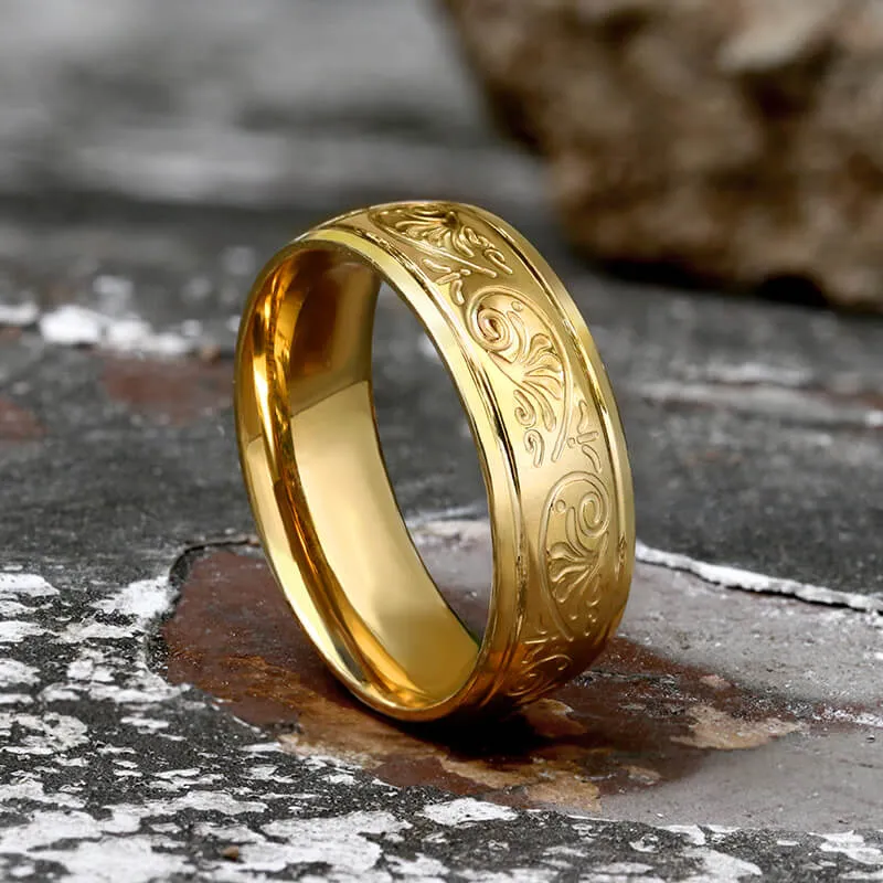 Floral Design Stainless Steel Ring sold by GTHIC product image thumbnail 3