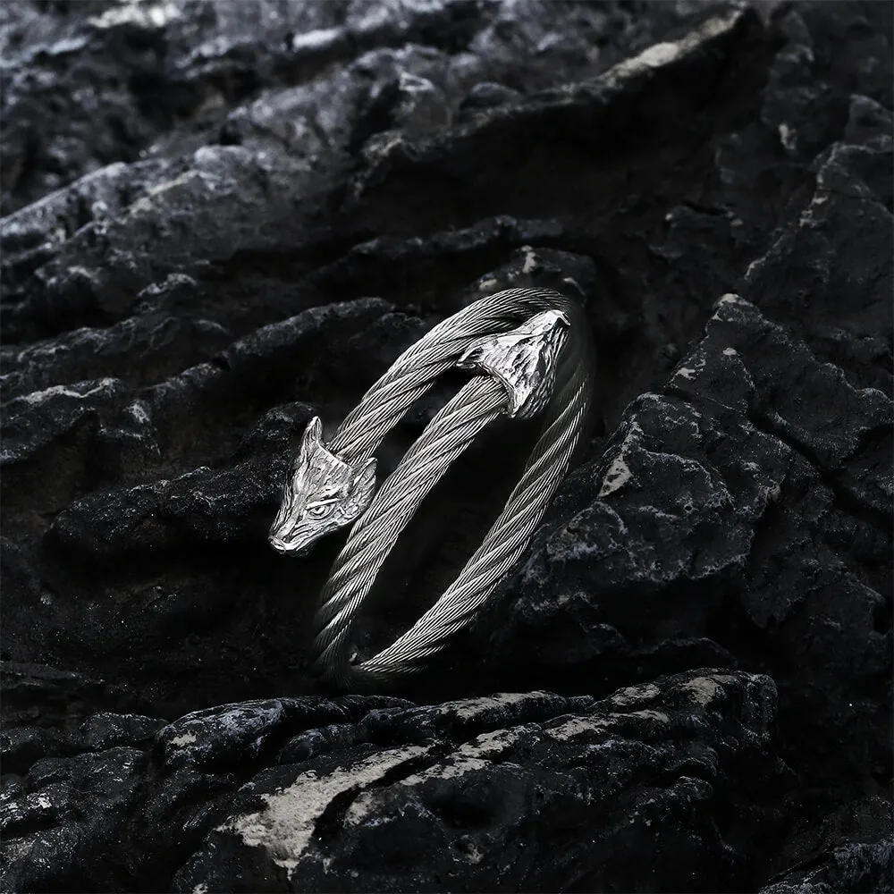 Wolf Head Stainless steel Open Bracelet sold by GTHIC product image thumbnail 5