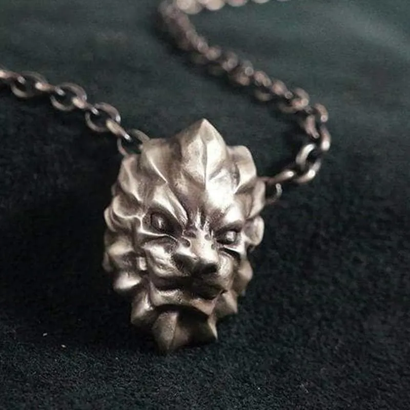 3D Lion King Sterling Silver Beast Pendant sold by GTHIC