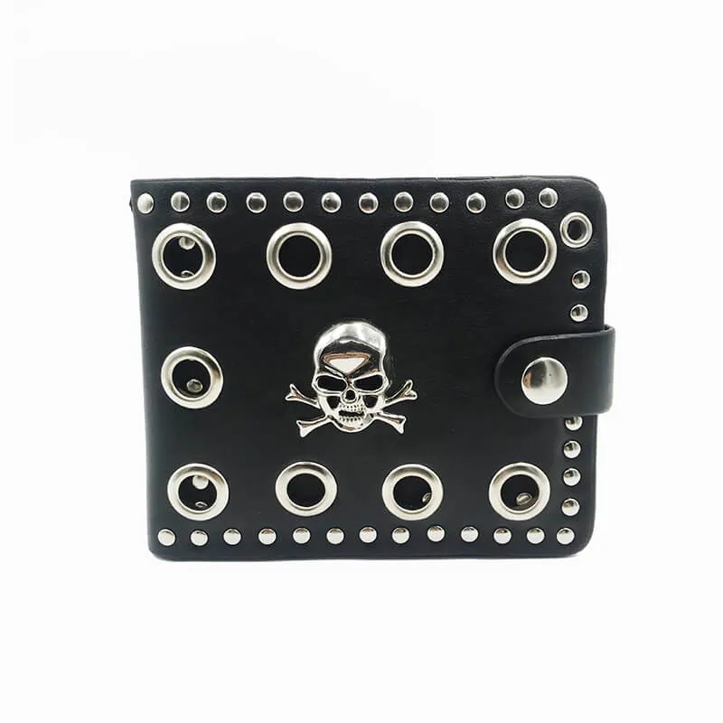 Punk Black Crossbone Skull Wallet sold by GTHIC
