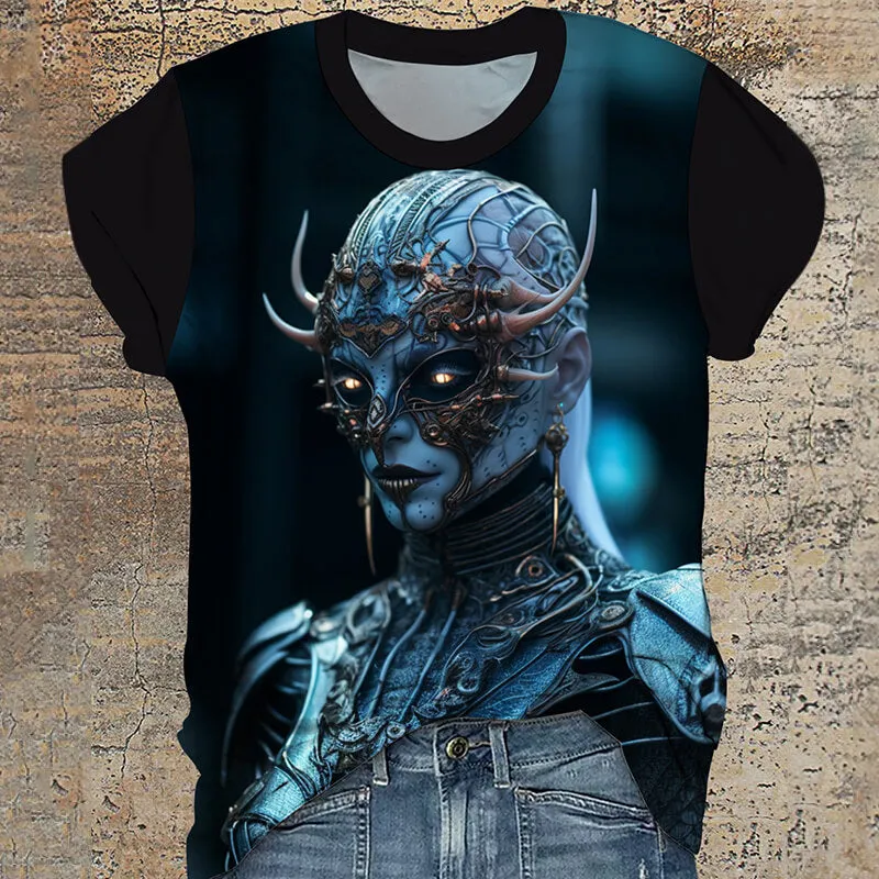 Cyberpunk Dark Soul Round Neck t-Shirt sold by GTHIC