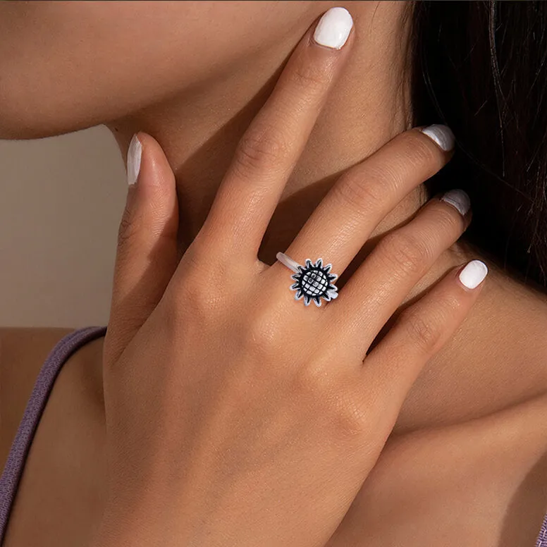 Sunflower Design Stainless Steel Ring sold by GTHIC product image thumbnail 2