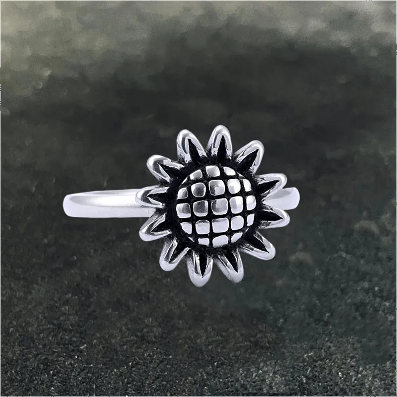Sunflower Design Stainless Steel Ring sold by GTHIC