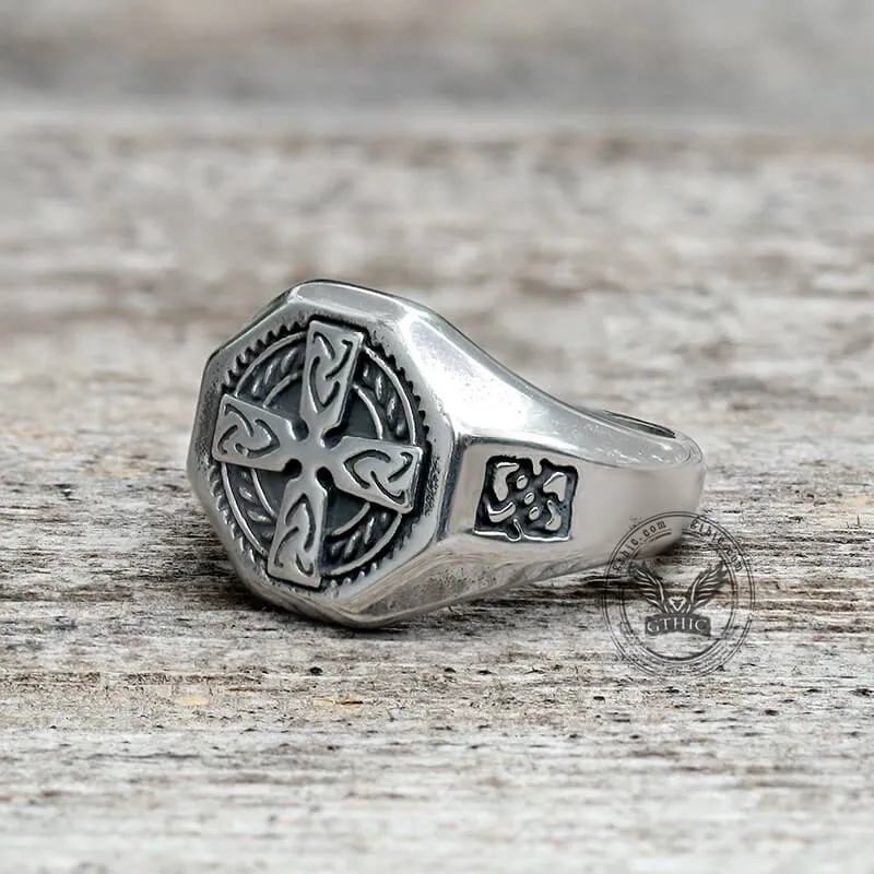 Celtic Cross Stainless Steel Viking Ring sold by GTHIC product image thumbnail 4