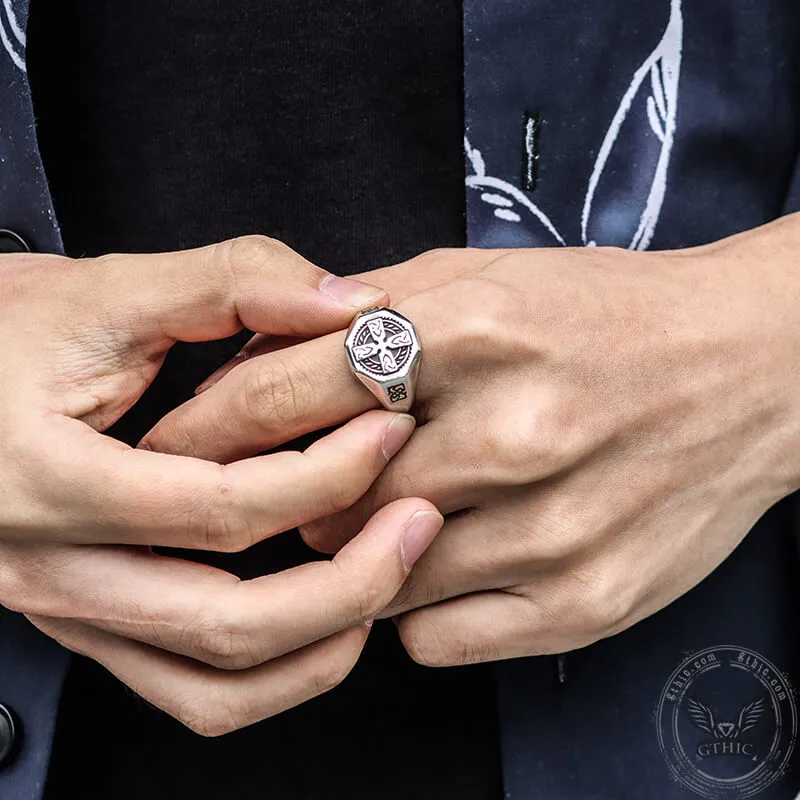 Celtic Cross Stainless Steel Viking Ring sold by GTHIC product image thumbnail 2