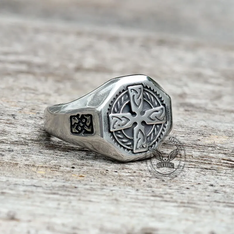 Celtic Cross Stainless Steel Viking Ring sold by GTHIC product image thumbnail 3