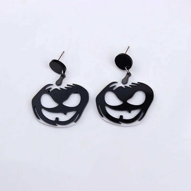 Spooky Pumpkin Acrylic Halloween Earrings sold by GTHIC product image thumbnail 4