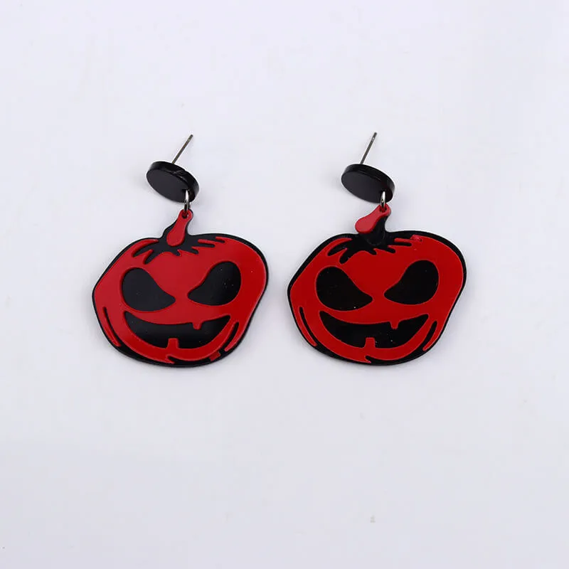 Spooky Pumpkin Acrylic Halloween Earrings sold by GTHIC product image thumbnail 3