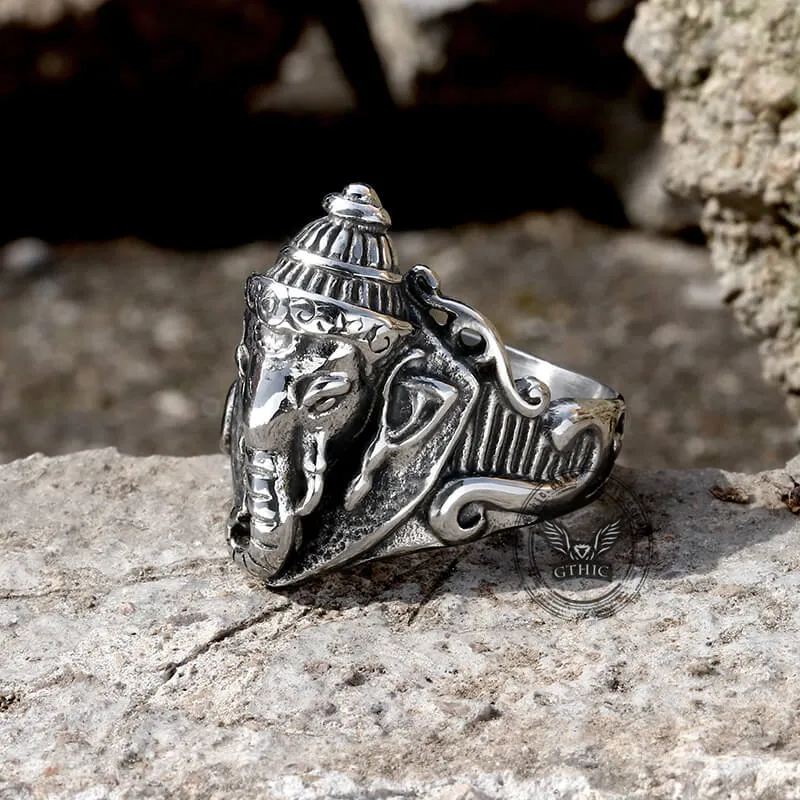 Auspicious Elephant Stainless Steel Animal Ring sold by GTHIC product image thumbnail 3